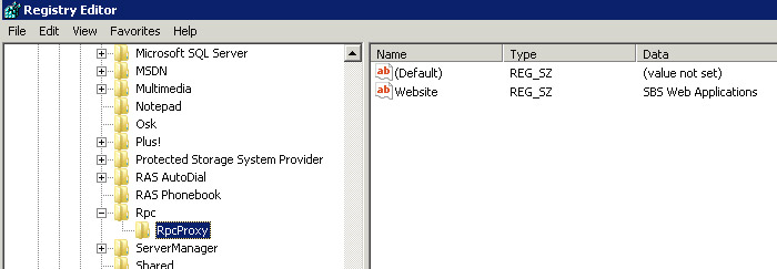 RPC Registry Key