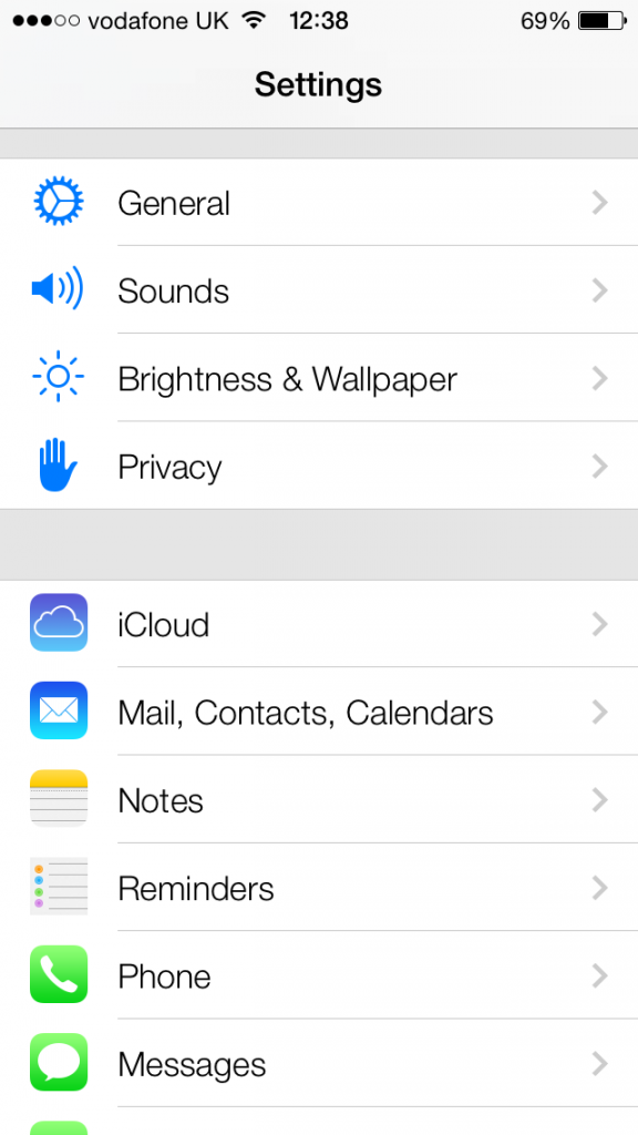 iPhone Mail, Contacts, Calendars